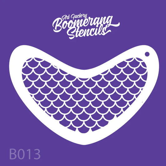 Art Factory Stencil Mermaid Scale Boomerang B013