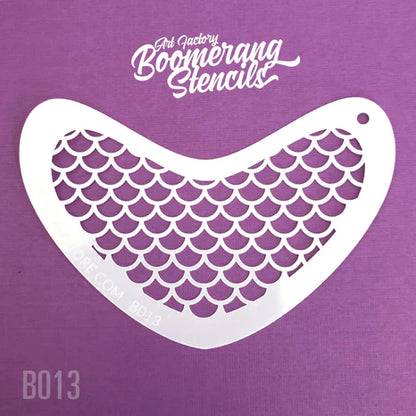 Art Factory Stencil Mermaid Scale Boomerang B013