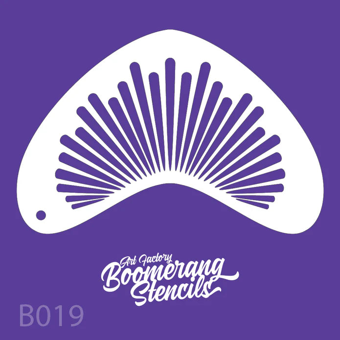 Art Factory Stencil Sunburst Boomerang B019