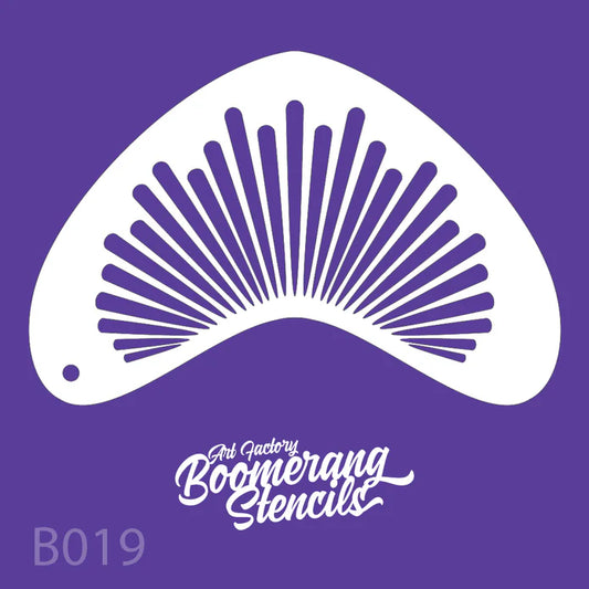 Art Factory Stencil Sunburst Boomerang B019