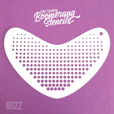 Art Factory Stencil Halftone Boomerang B022