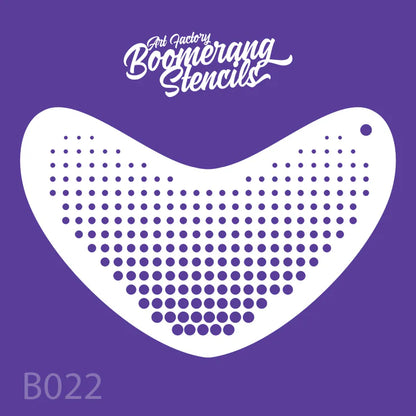 Art Factory Stencil Halftone Boomerang B022