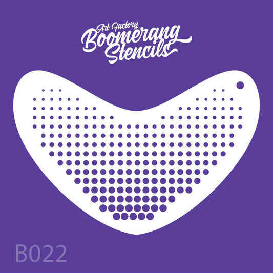 Art Factory Stencil Halftone Boomerang B022