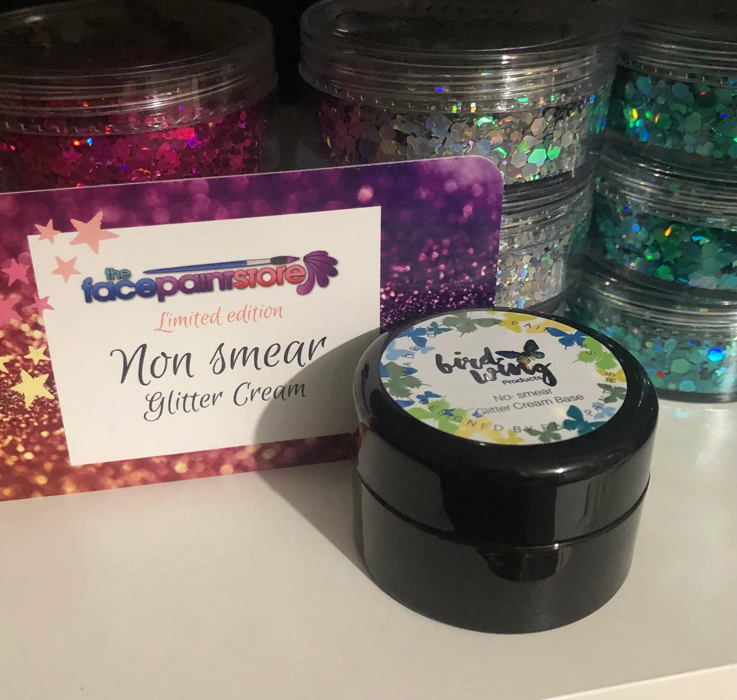 Birdwing Products No Smear Glitter Cream