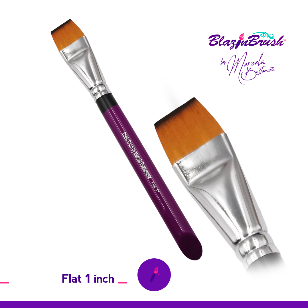 Blazin Brush Flat 1"