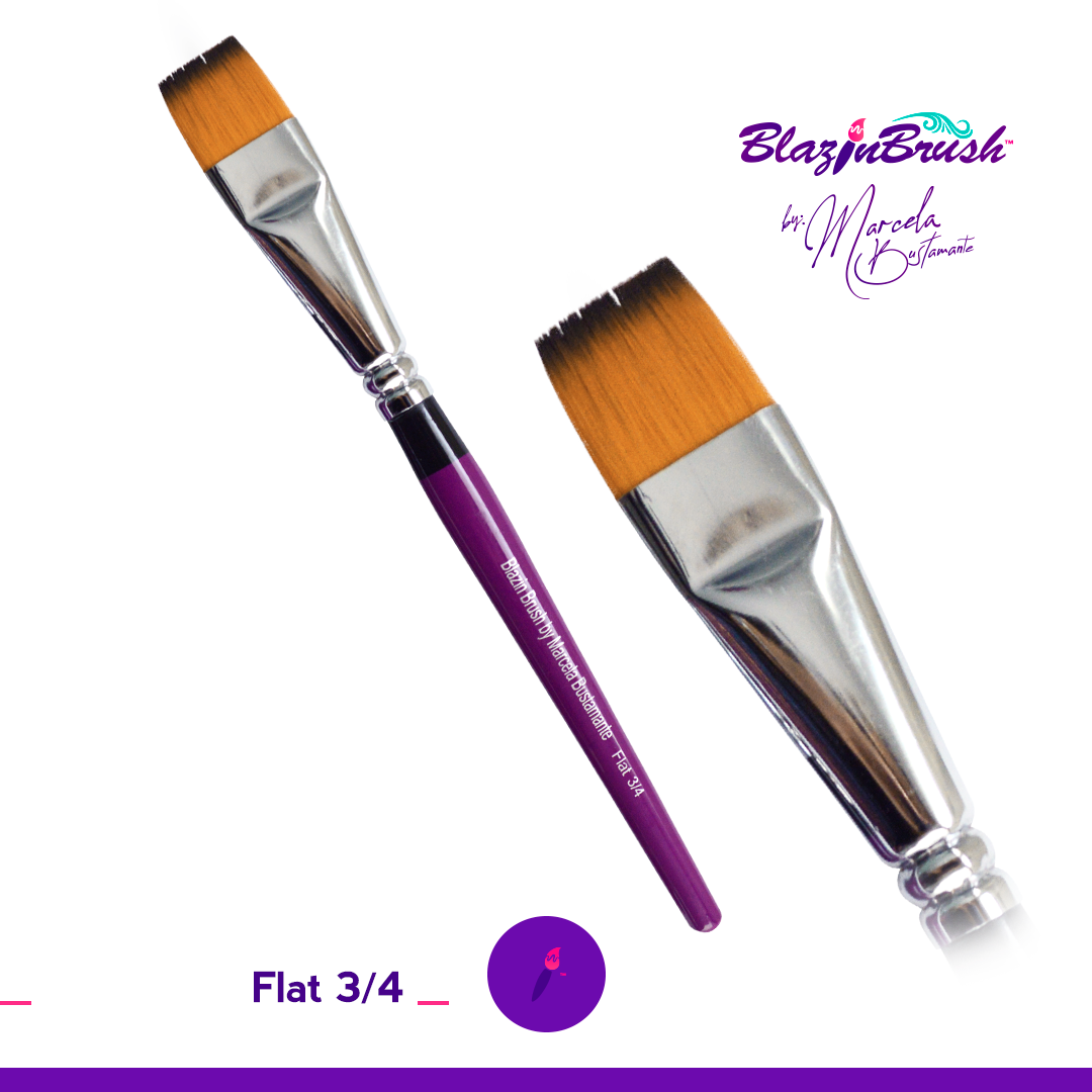 Blazin Brush Flat 3/4"