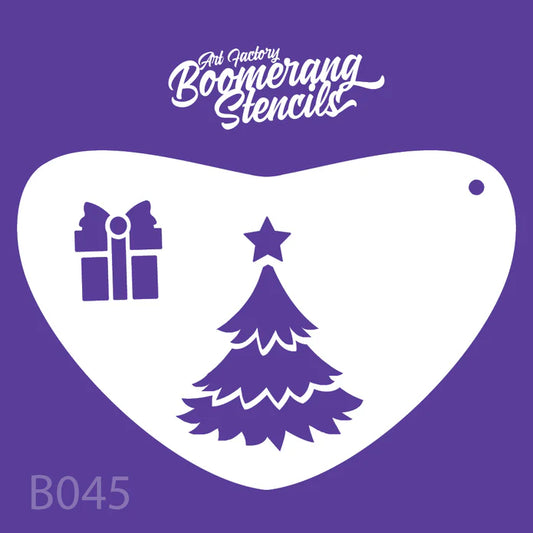 Art Factory Stencil Christmas Tree Boomerang B045