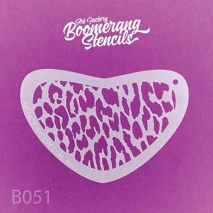 Art Factory Stencil Leopard Print Boomerang B051