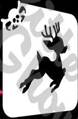 Glitter & Ghouls Stencil Christmas Cute Reindeer Mini 172f