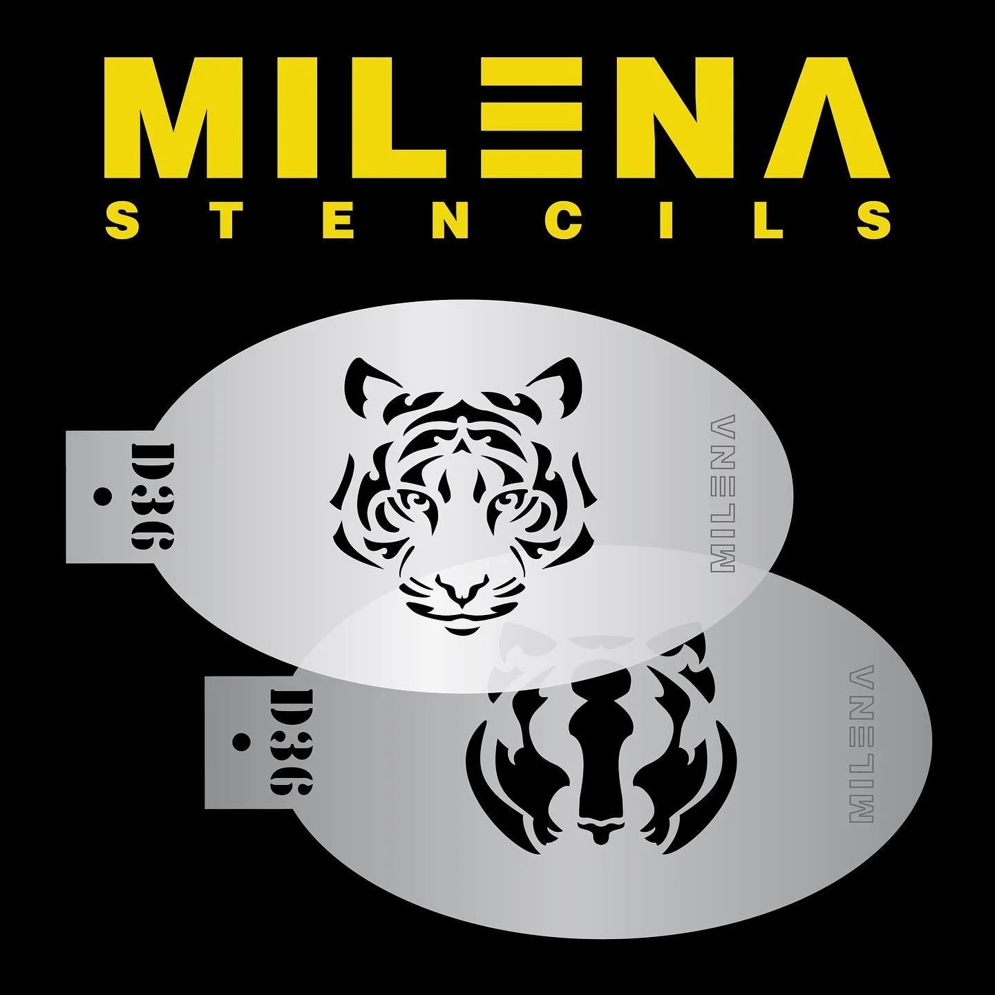 Milena Stencils - D36 Tiger Face