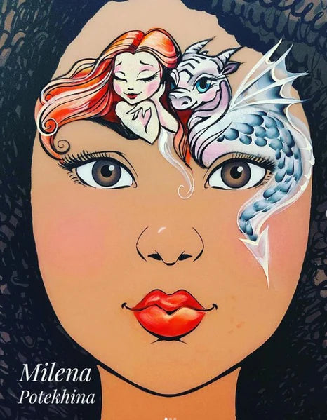 Milena Stencils - D14 Girl with Closed Eyes