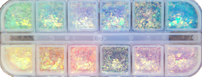 Essential Glitter Balm 12 colour palette - ICE CREAM DIMENSIONS 36g