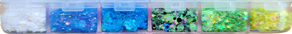 Essential Glitter Balm 12 colour palette - ULTRAVIOLET 40g (UV Reactive)