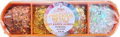 Essential Glitter Balm 4 colour palette - Precious Metals 20g