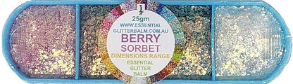 Essential Glitter Balm 4 colour palette - Berry Sorbet 25g