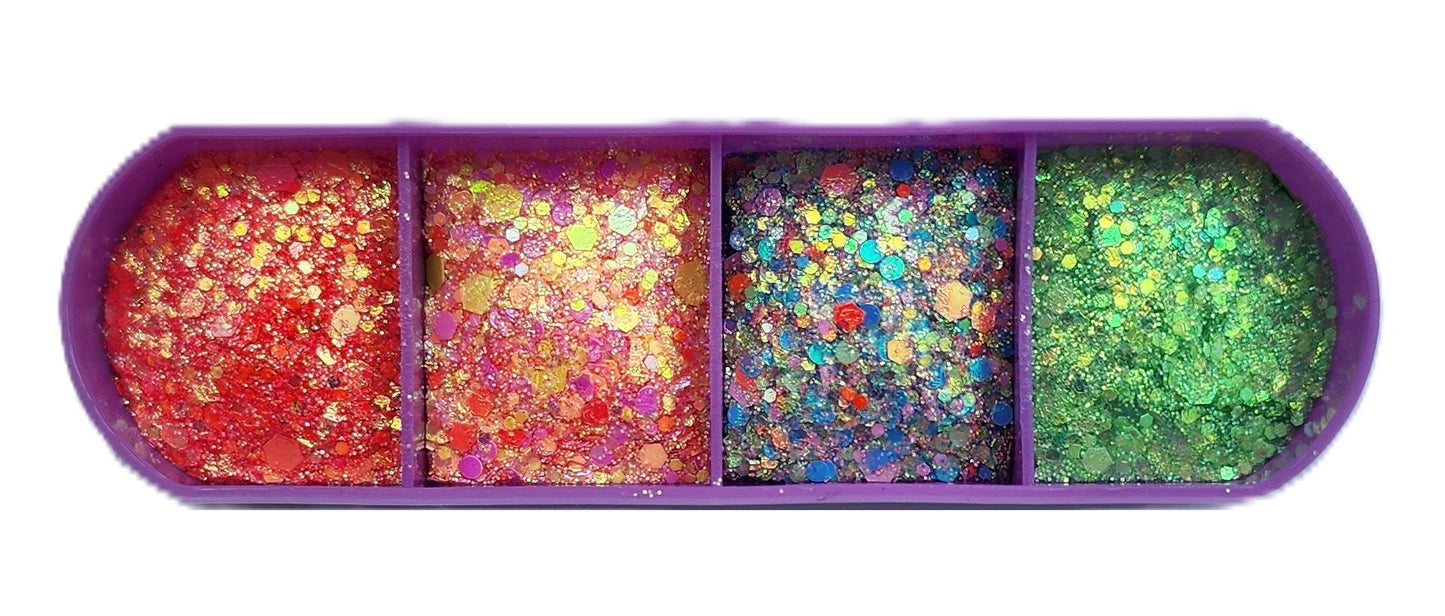 Essential Glitter Balm LUMIERE Fairy Garden 4‑Colour Palette – 20g