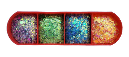Essential Glitter Balm LUMIERE Neon Carnival 4‑Colour Palette – 20g