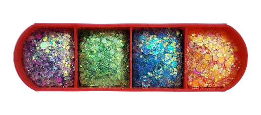 Essential Glitter Balm LUMIERE Neon Carnival 4‑Colour Palette – 20g