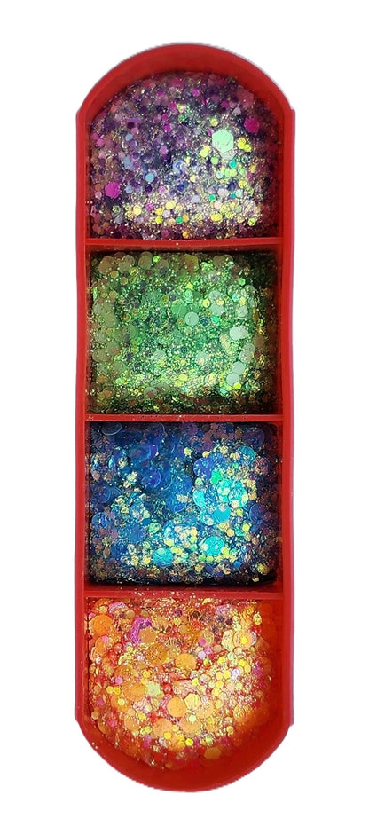 Essential Glitter Balm LUMIERE Neon Carnival 4‑Colour Palette – 20g