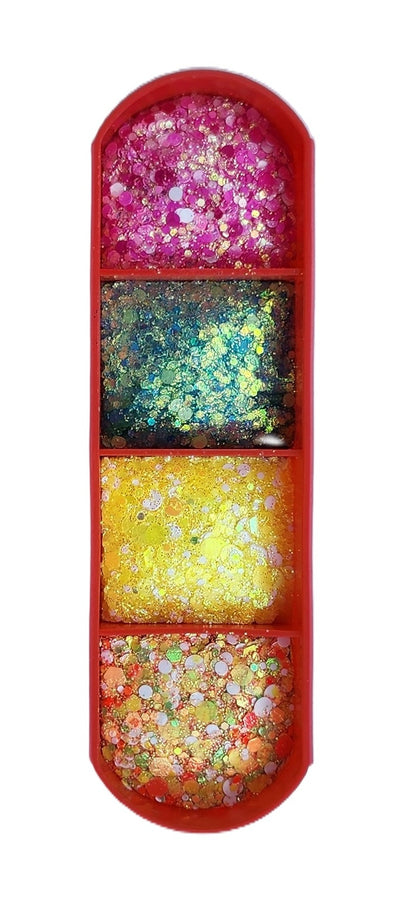 Essential Glitter Balm LUMIERE Neon Circus 4‑Colour Palette – 20g