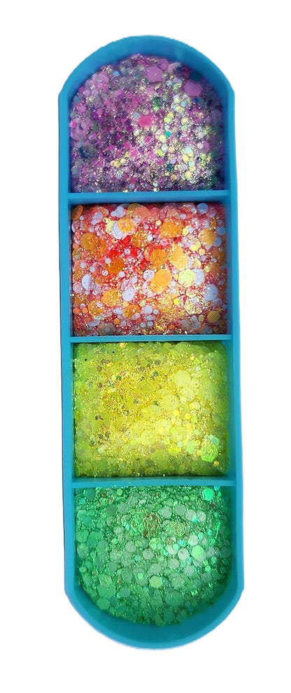 Essential Glitter Balm LUMIERE Tropical 4‑Colour Palette – 20g