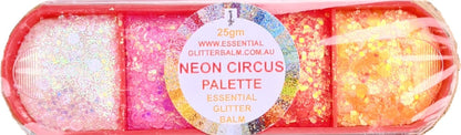 Essential Glitter Balm 4 colour palette - Neon Circus 25g