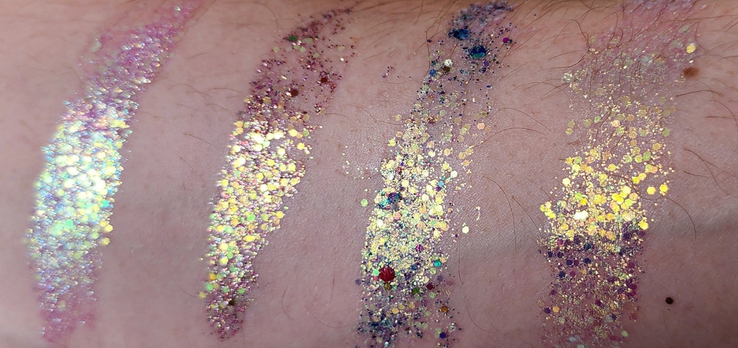 Essential Glitter Balm 4 colour palette - Berry Sorbet 25g
