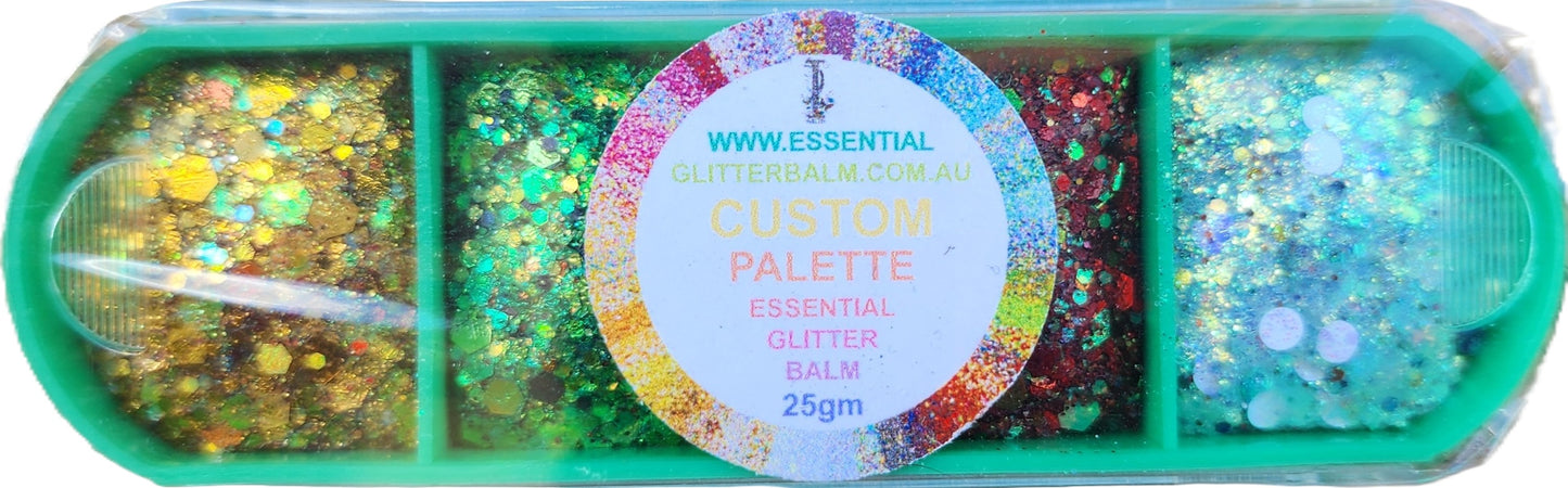 Essential Glitter Balm 4 colour palette - Christmas & Aussie 25g