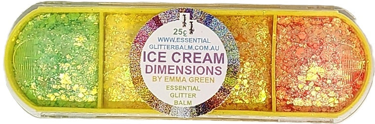 Essential Glitter Balm 4 colour palette - Ice Cream 25g