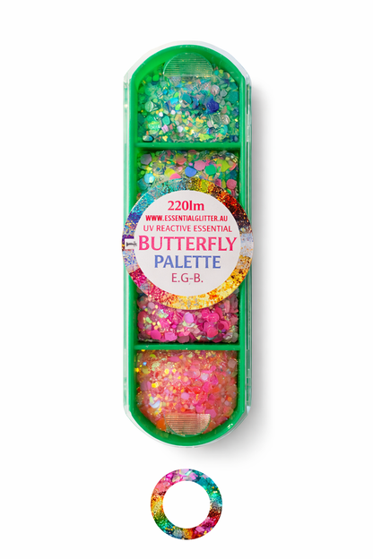 Essential Glitter Balm LUMIERE Butterfly 4‑Colour Palette – 20g