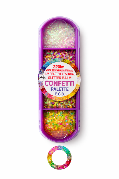 Essential Glitter Balm LUMIERE Confetti 4‑Colour Palette – 20g