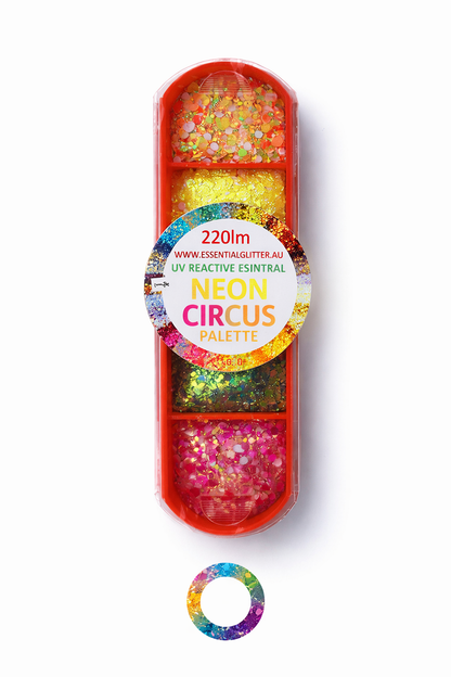 Essential Glitter Balm LUMIERE Neon Circus 4‑Colour Palette – 20g
