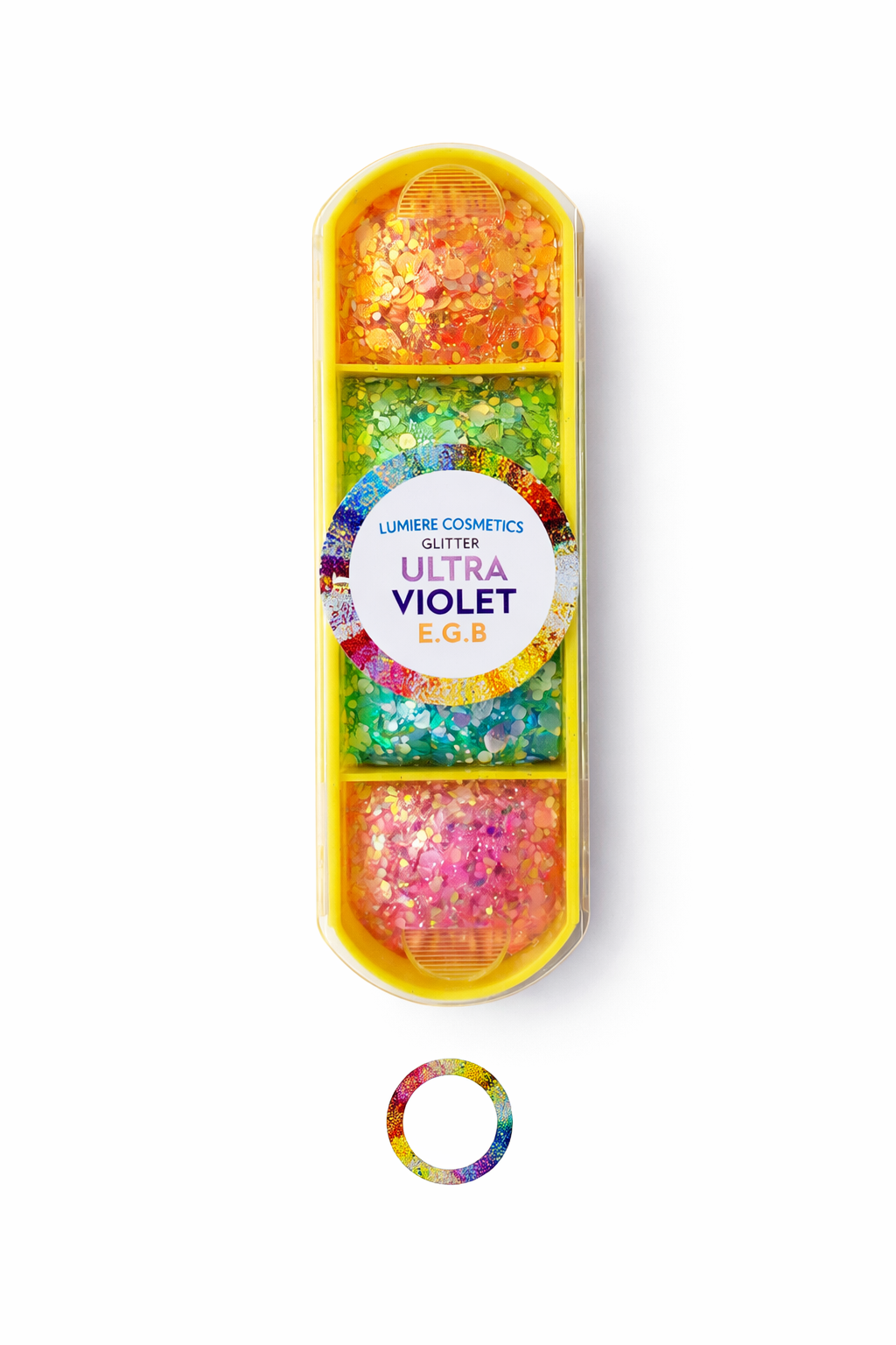 Essential Glitter Balm LUMIERE Ultra Violet 4‑Colour Palette – 20g
