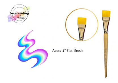 Facepainting Hub Azure Flat 1" Brush