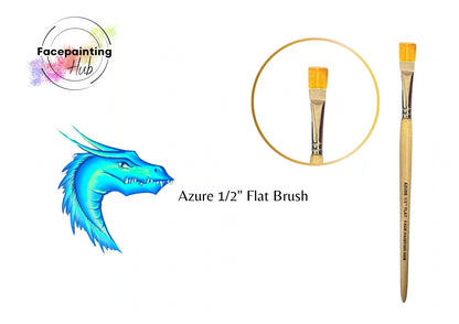 Facepainting Hub Azure Flat 1/2" Brush