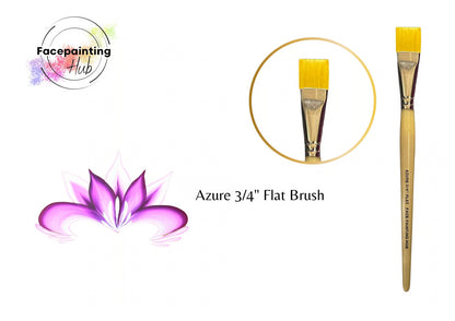 Facepainting Hub Azure Flat 3/4" Brush