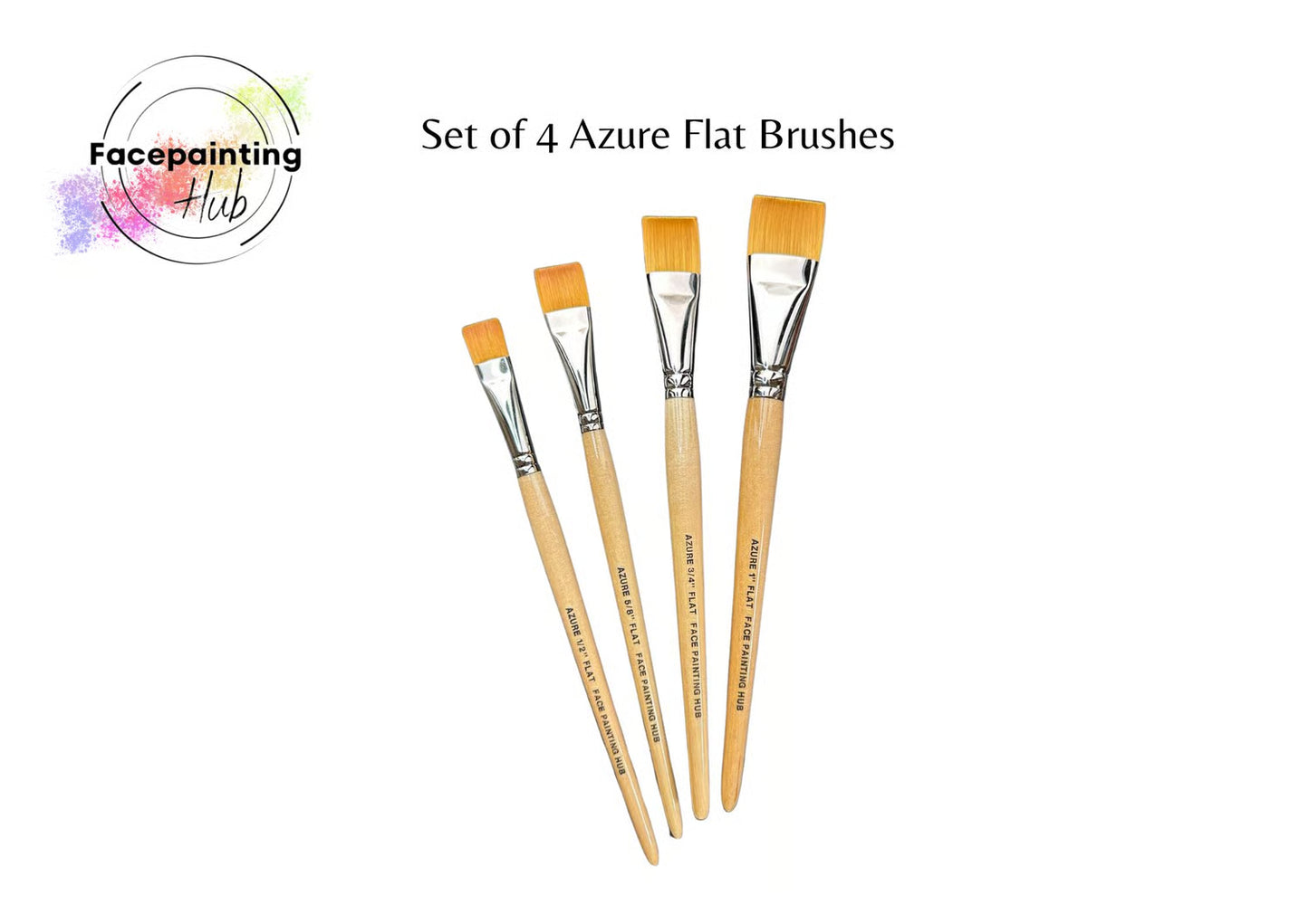 Facepainting Hub Azure Flat 1" Brush
