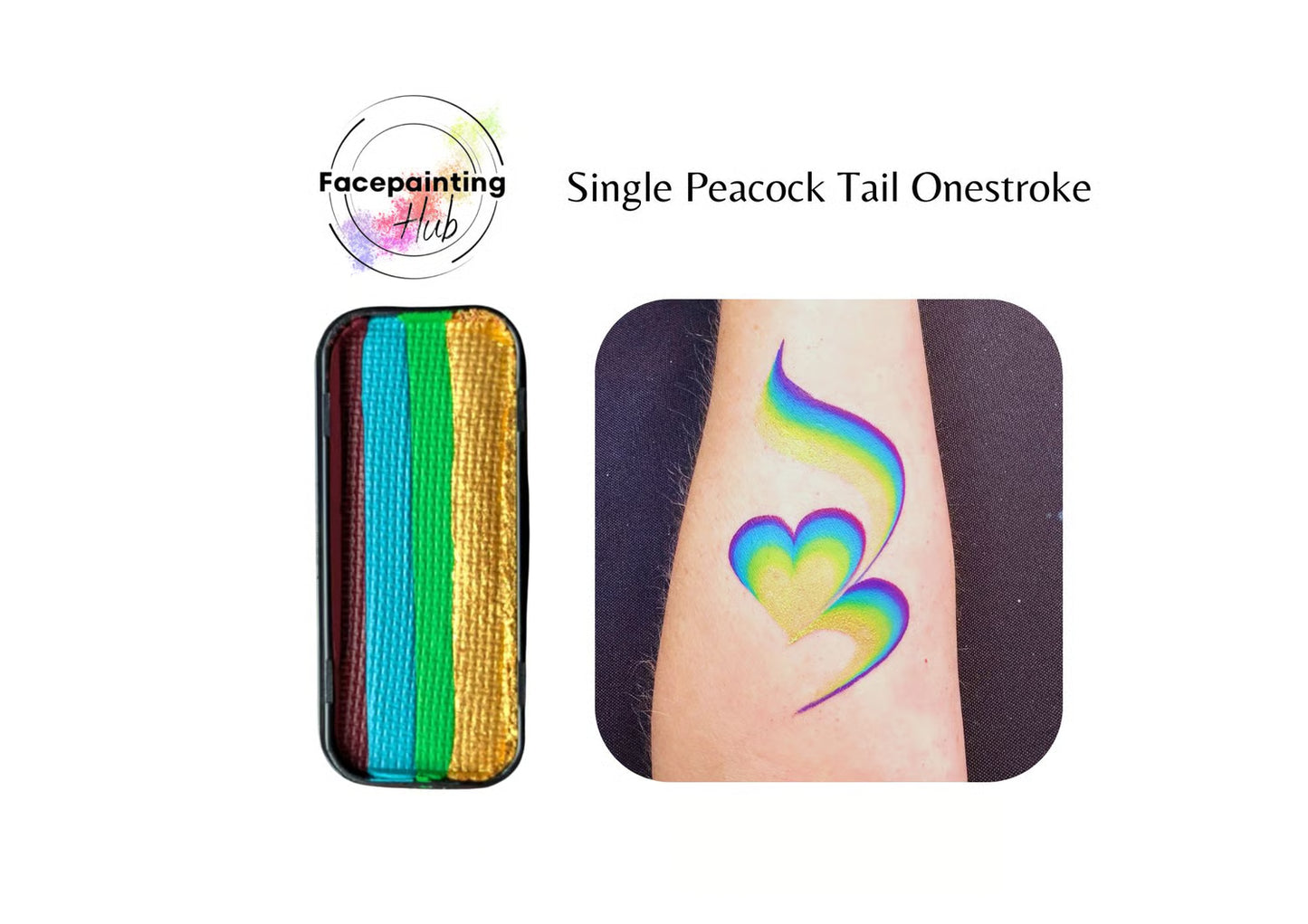 Facepainting Hub - Single PEACOCK TAIL Onestroke 14g