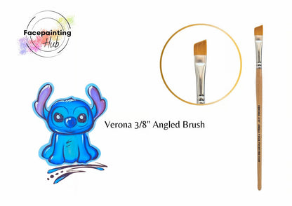 Facepainting Hub Angle Brush 310b Verona 3/8"