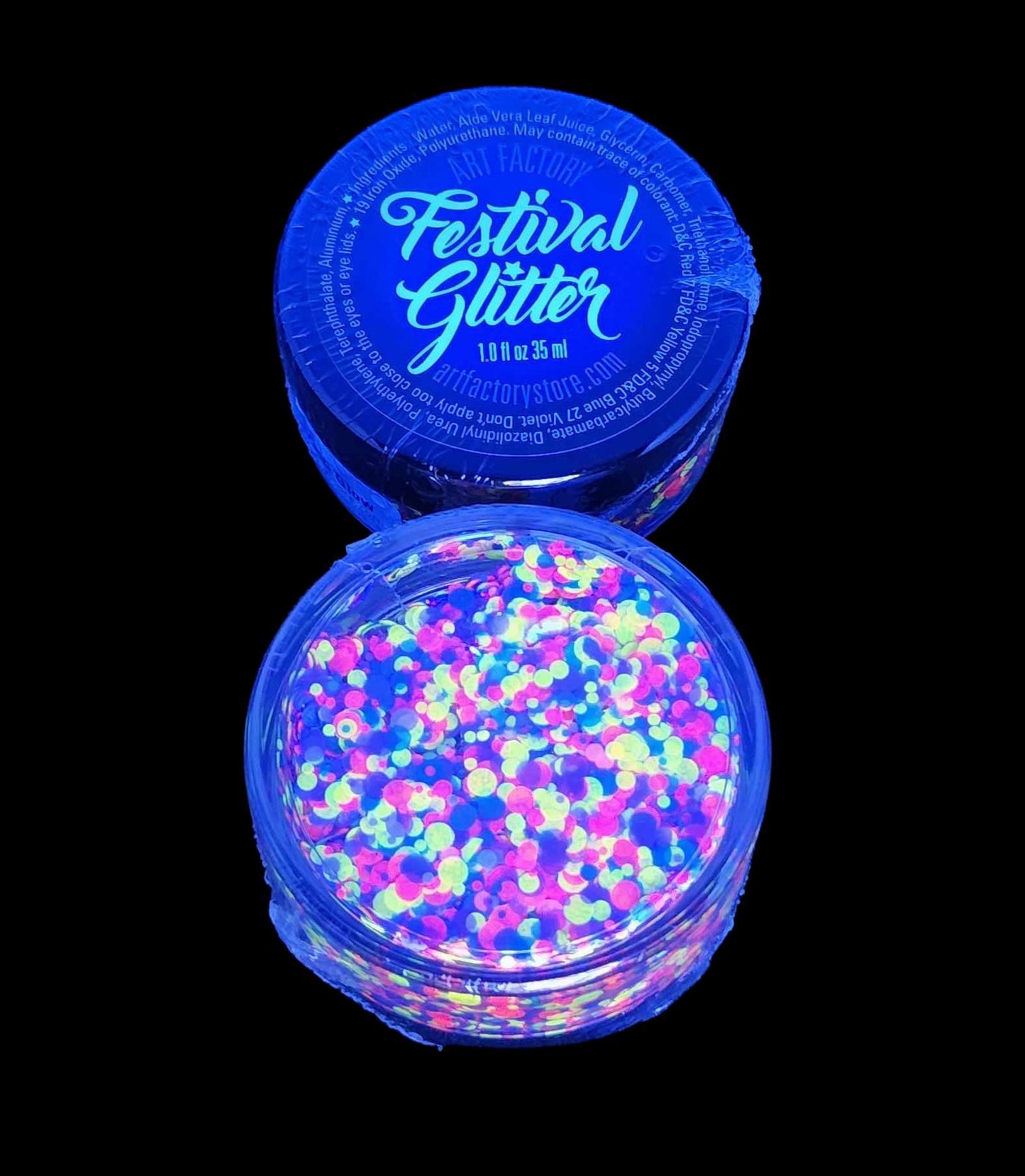 Art Factory Festival Glitter Confetti Glow - UV Reactive 35ml