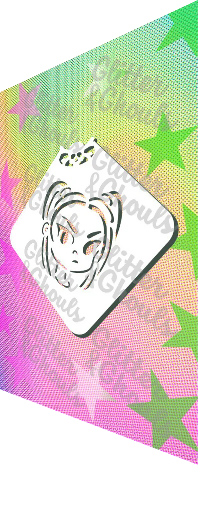 Glitter & Ghouls Stencil - Mira Chibi 925
