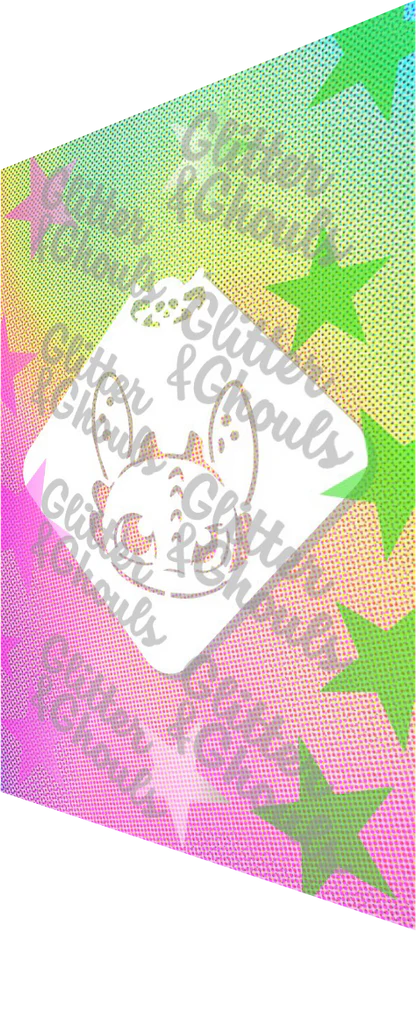 Glitter & Ghouls Stencil Toothless Side Mini 872