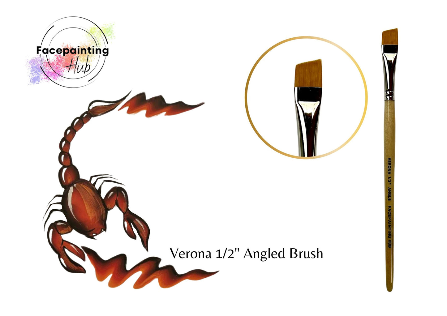 Facepainting Hub Angle Brush 310b Verona 1/2"