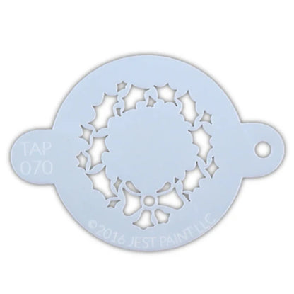Jest Paint Stencil TAP 070 Christmas Wreath & Bow