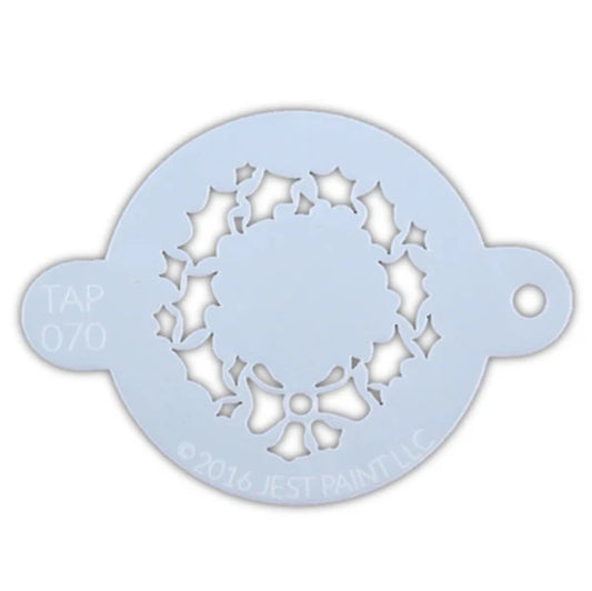 Jest Paint Stencil TAP 070 Christmas Wreath & Bow