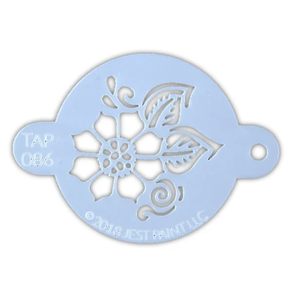 Jest Paint Stencil TAP 086 Henna Full Flower with Leaves