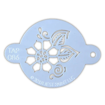 Jest Paint Stencil TAP 086 Henna Full Flower with Leaves