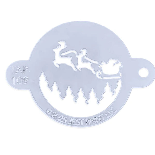 Jest Paint Stencil TAP 109 Santa's Flight Centrepiece