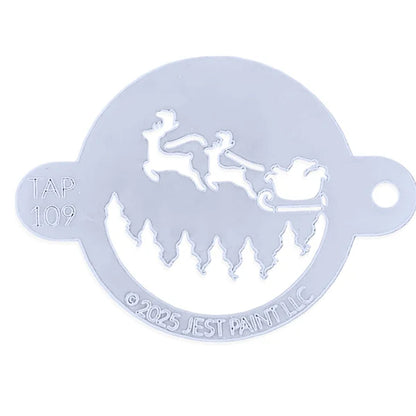 Jest Paint Stencil TAP 109 Santa's Flight Centrepiece