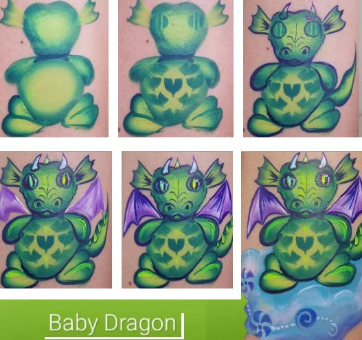 Jest Paint Stencil TAP 017 Dragon Scales